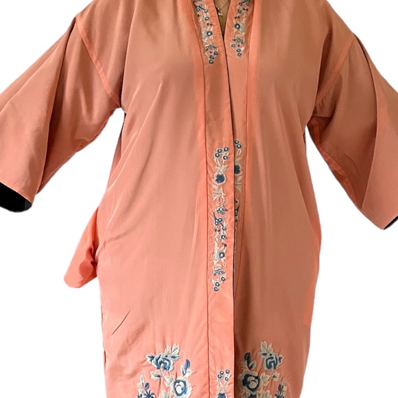 Top Shop Kimono Size 6 Black/Peach Reversible - Picture 5 of 12